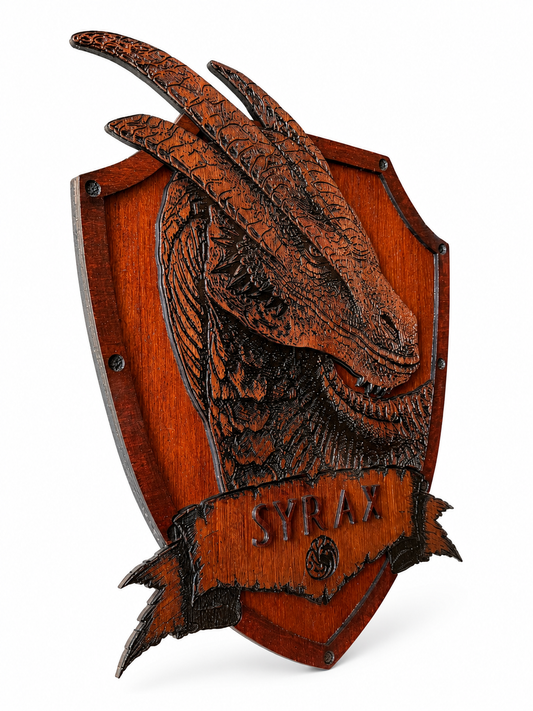 Escudo De Madera - Syrax de House Of The Dragón