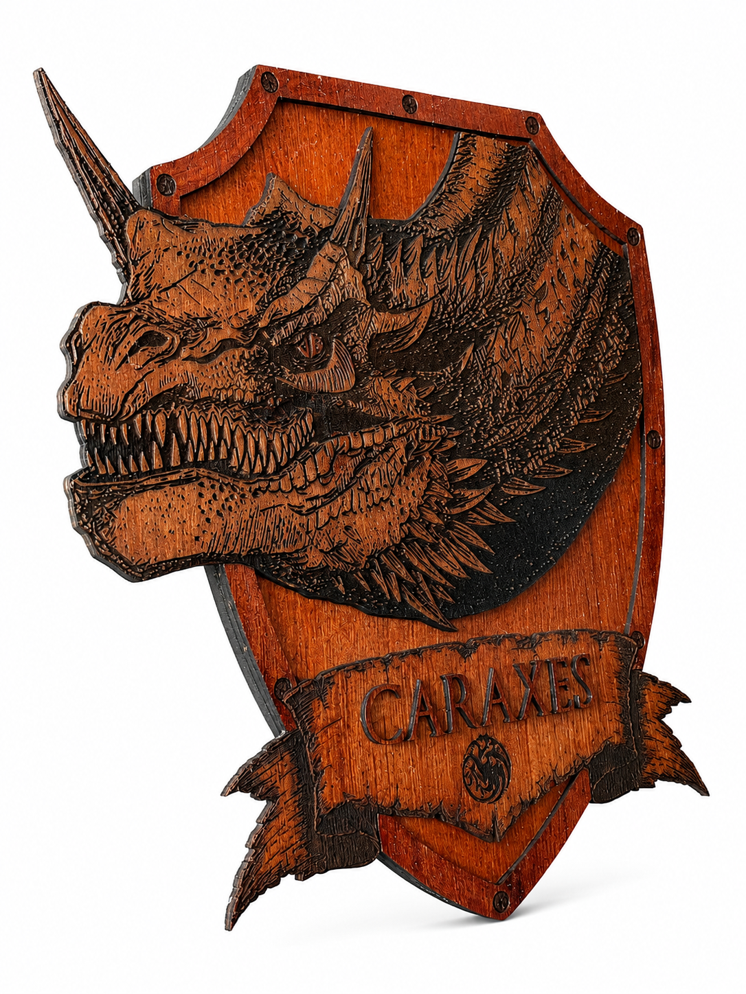 Escudo De Madera - Caraxes de House Of The Dragón