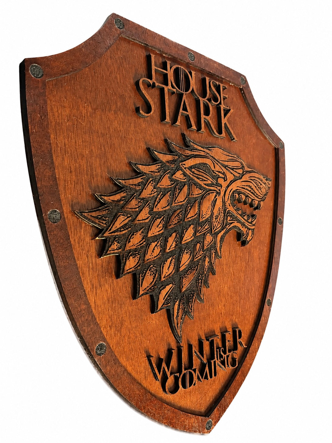 Escudo De Madera - Casa Stark de Game Of Thrones
