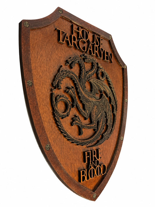 Escudo De Madera - Casa Targaryen de Game Of Thrones