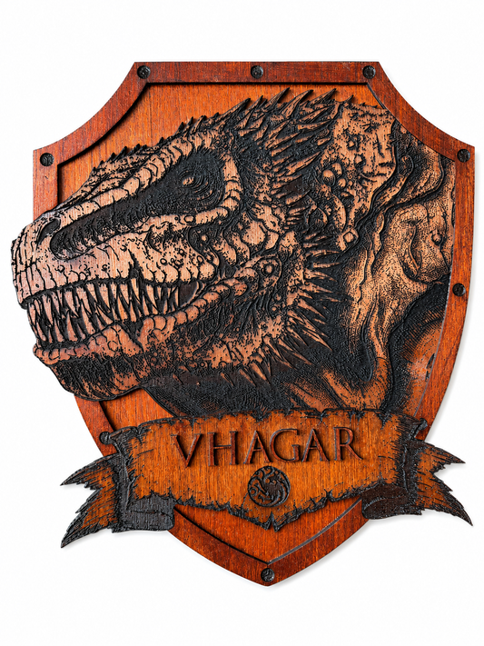 Escudo De Madera - Vhagar de House Of The Dragón