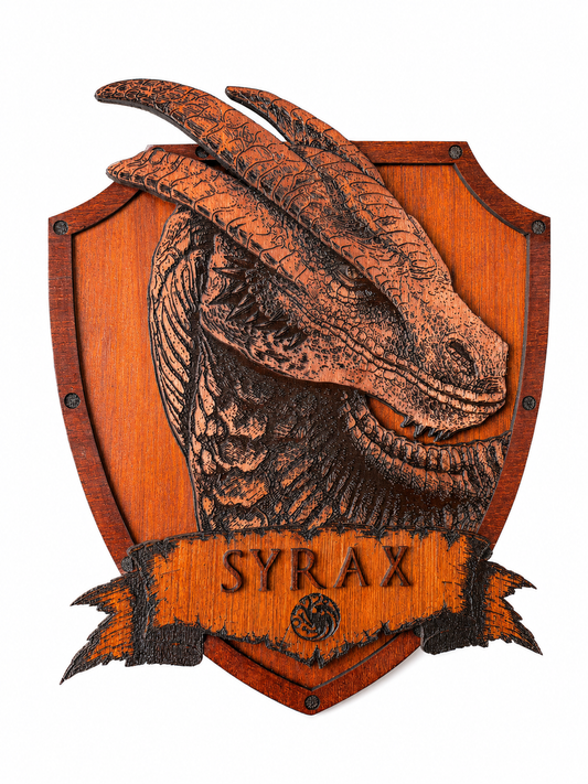 Escudo De Madera - Syrax de House Of The Dragón